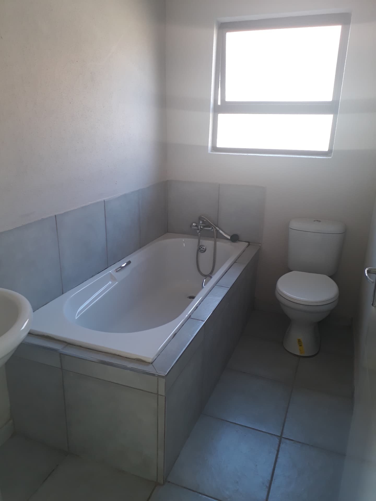 Bathroom left spotless after a builder's clean
